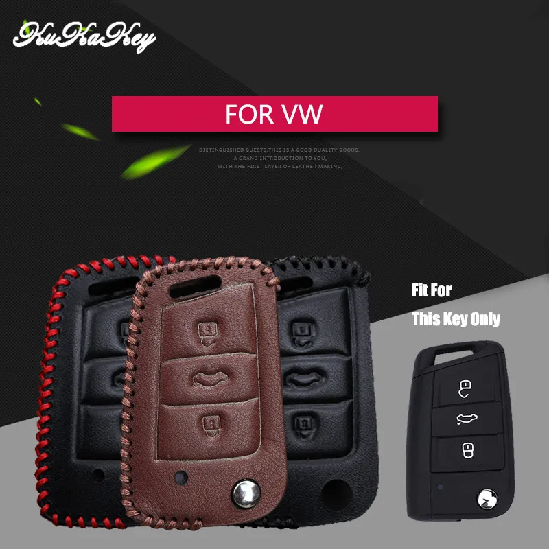 Чехол для ключей из натуральной кожи Volkswagen VW Golf 7 5 4 6 3 MK3 MK7 Bora Jetta MK2 MK4 Polo GTI Tiguan Passat B5