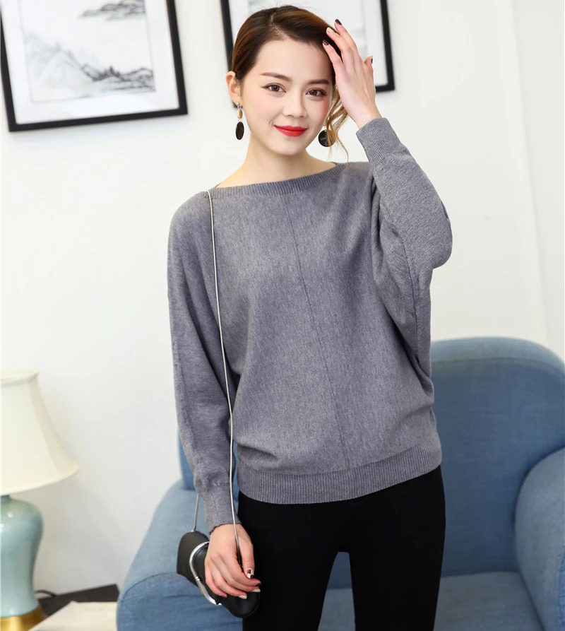 BHflutter Sueter mujer invierno зимний женский свитер, новинка, повседневные кашемировые свитера с рукавами летучая мышь, Женский вязаный джемпер, вязаная одежда