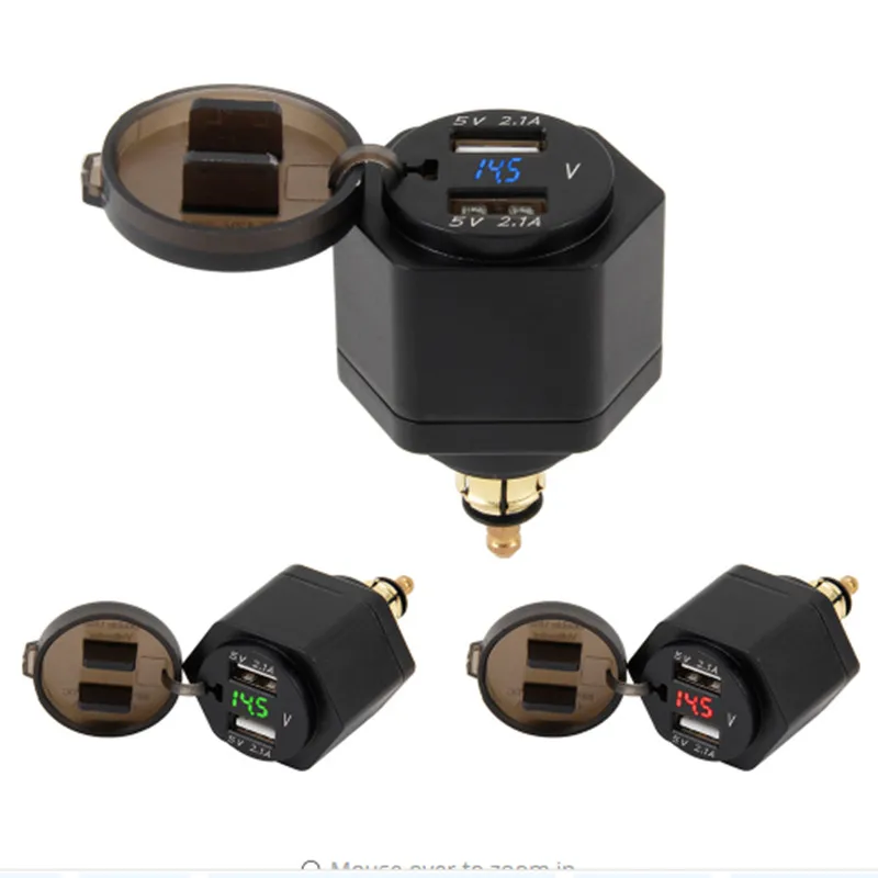 

USB Port Charger Adapter Digital Display Plug for BMW F800GS F650GS F700GS R1200GS R1200RT F650 F700 F800 GS | R1200 GS/RT ADV