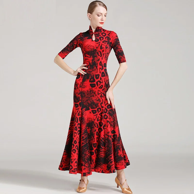 Взрослая современная танцевальная одежда для женщин Cheongsam воротник взрослых