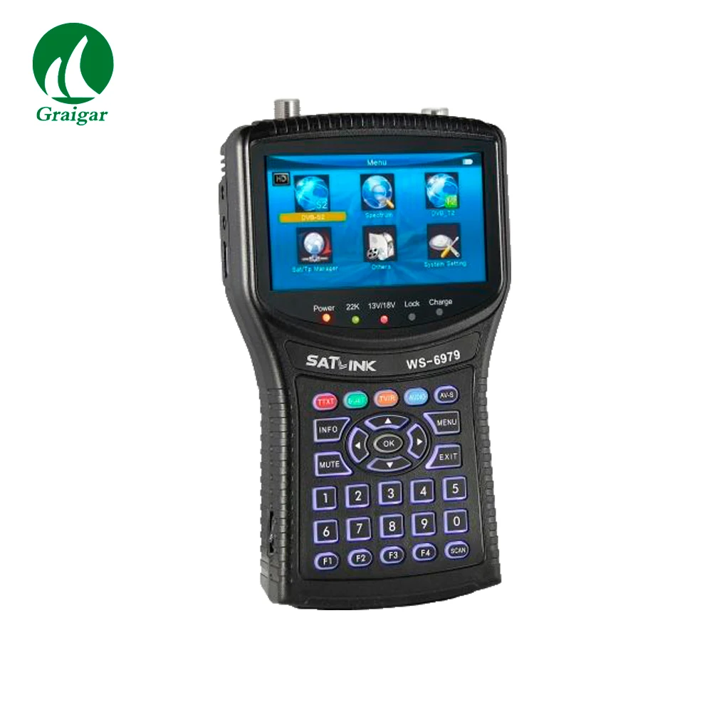 

Satlink WS-6979 DVB-S2 & DVB-T2 Combo Digital Satellite Finder WS6979 Spectrum Meter Analyzer High Definition TFT LCD Screen