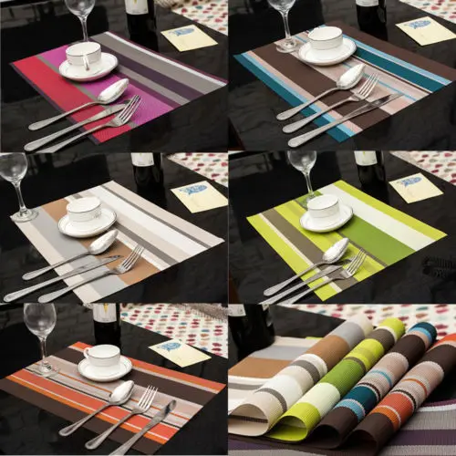 1 шт. ПВХ быстросохнущие салфетки изоляции коврики подставки Кухня/обеденный