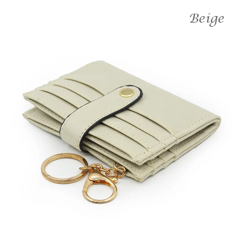 Beige ETya, модные мужские и женские держатели для кредитных карт, бизнес кошелек для ID карт, кошелек из искусственной кожи, тонкий футляр для банковских карт, монет, ключей, Органайзер - Цвет: Beige