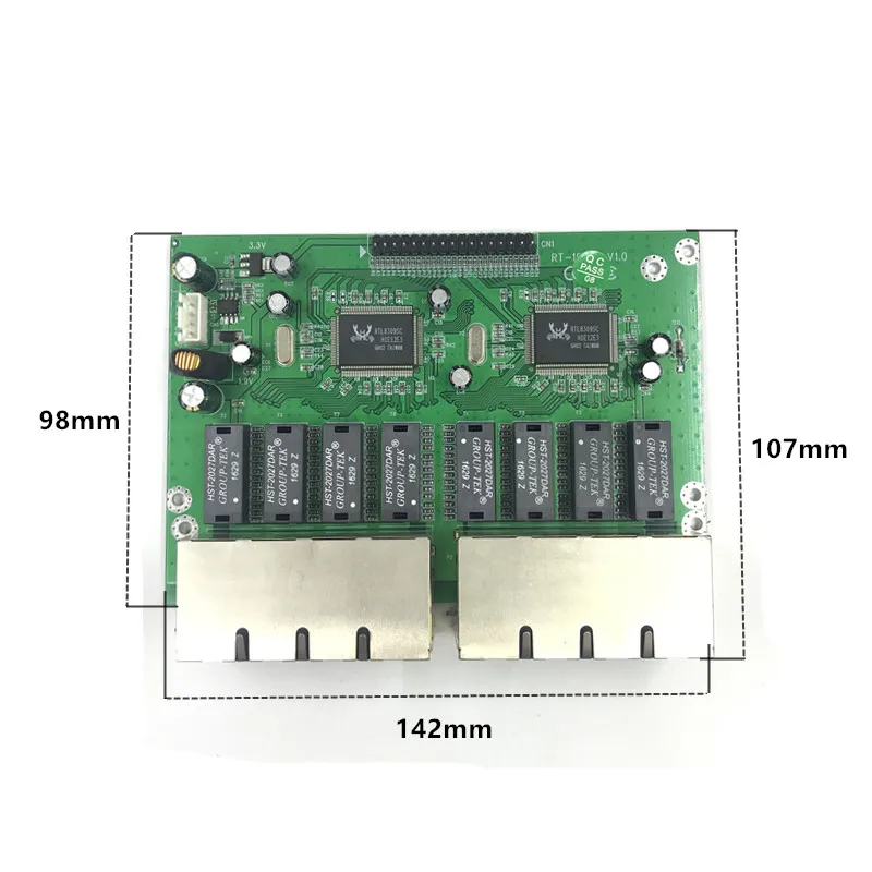 OEM 10/100 Мбит/с RJ45 16 портов Быстрый Ethernet коммутатор модуль Lan Hub US EU вилка 5 в адаптер