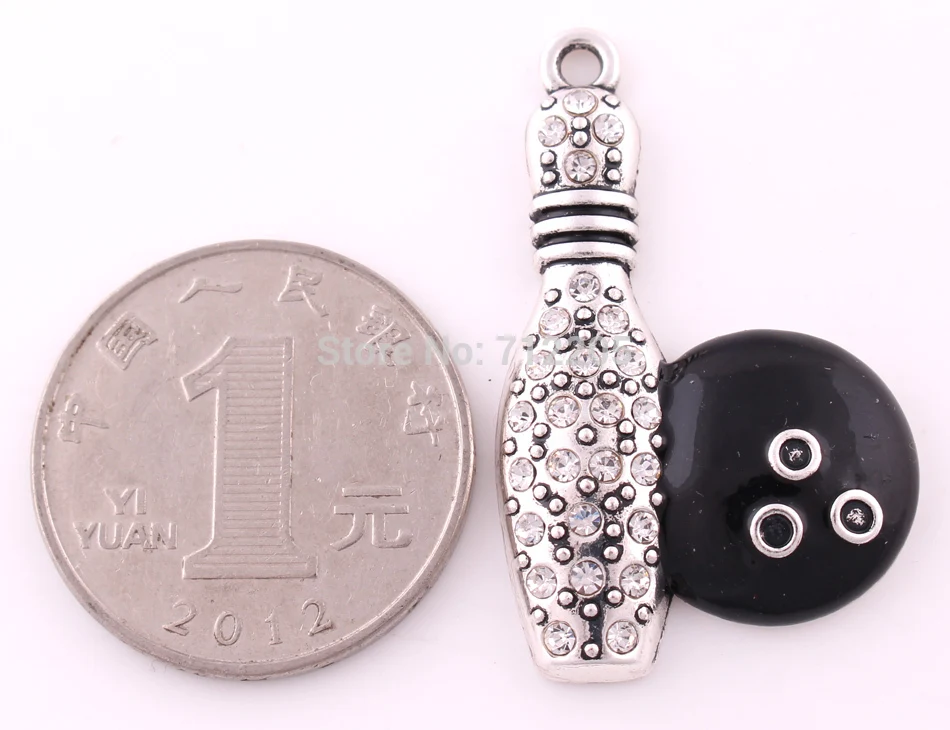 Новинка 20 шт. цинковая шпилька для боулинга со сверкающими кристаллами и