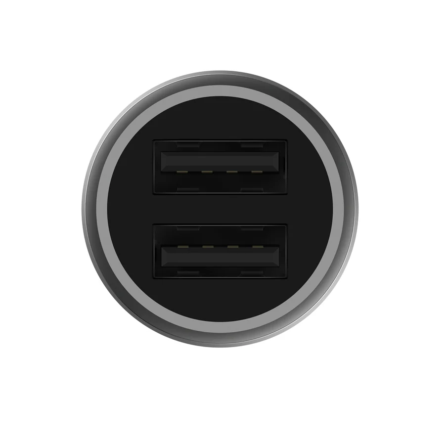 Оригинальное автомобильное зарядное устройство для Xiaomi 18 W Quick Charge mi металлический корпус Dual USB для мобильного iPhone samsung huawei Xiao mi Tablet быстрая зарядка