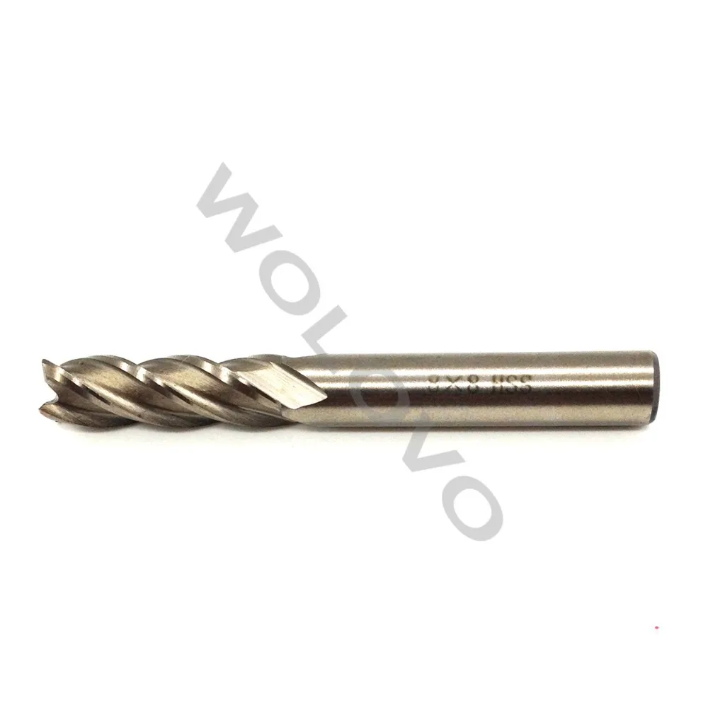 Концевая фреза с 4 канавками и прямым хвостовиком 8 мм|milling cutter|4 flute end millflute mill |