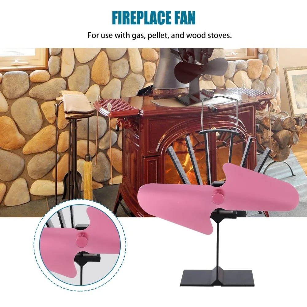 2 Лопасти вентилятор для печи работающий от тепловой энергии домашний бесшумный