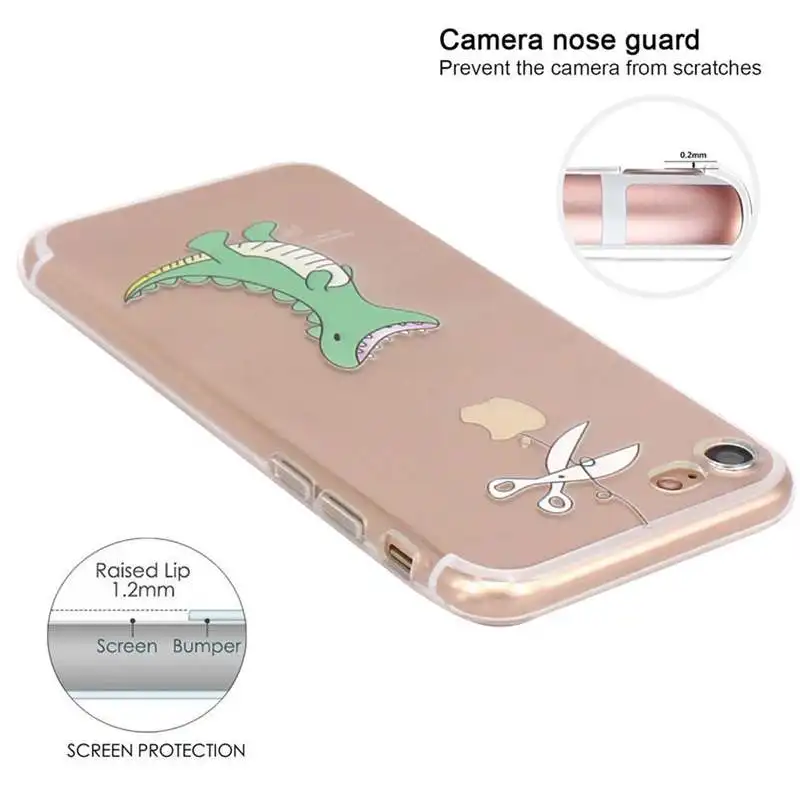 Чехол для смартфона iPhone 6 s силиконовый чехол с динозавром кошкой совами