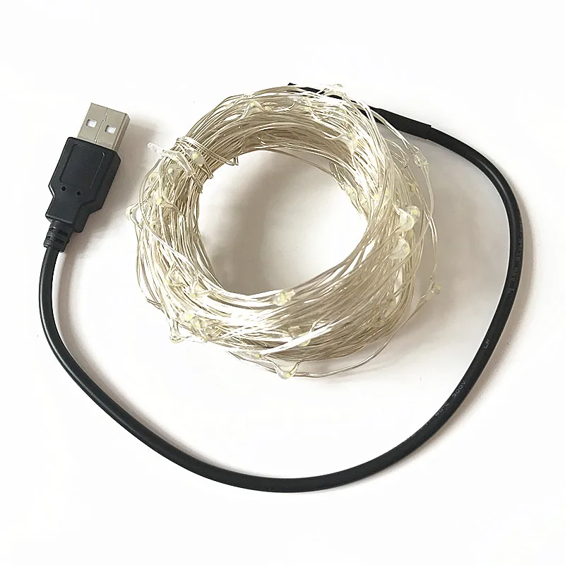 Светодиодная гирлянда 10 м 33 фута 100 светодиодов 5 В питание от USB|string lights|led string