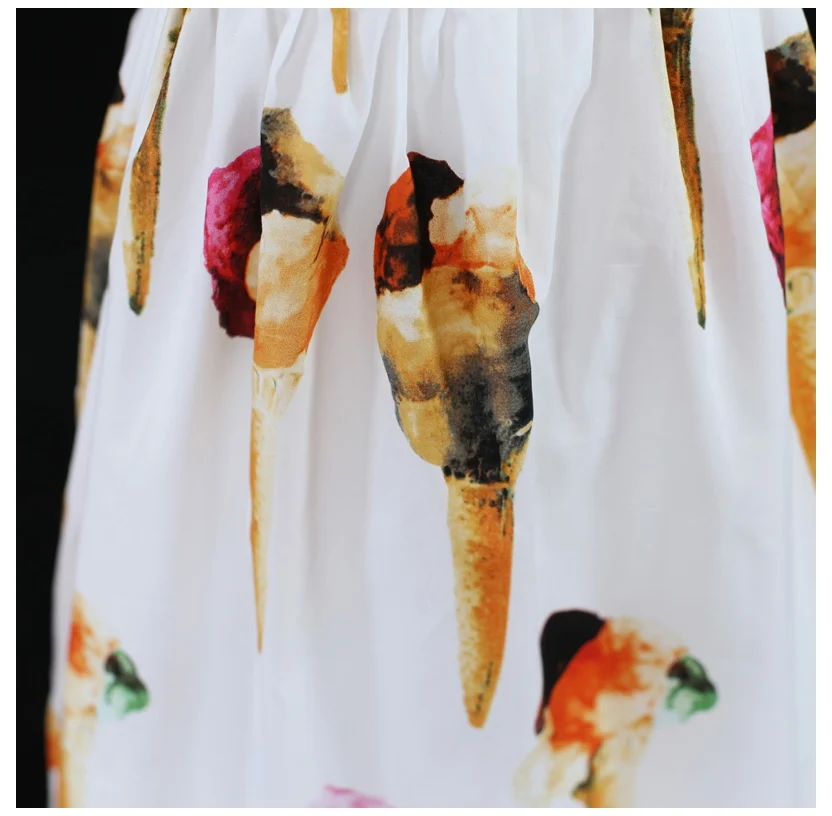 2019 Summer mother and daughter clothes ice cream print dress big sister little matching family clothing | Мать и ребенок
