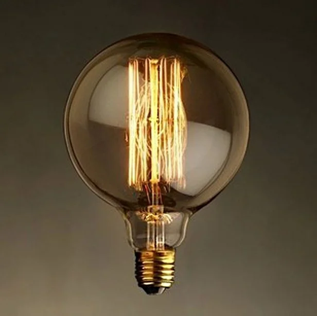 G95 Filament 4 упаковки E27 40 Вт G95 Винтаж Эдисон Винт для лампочки Мега Глобус прозрачный спираль накаливания затемнения Ретро лампа дома кафе клуб Декор - Цвет: G95 Filament