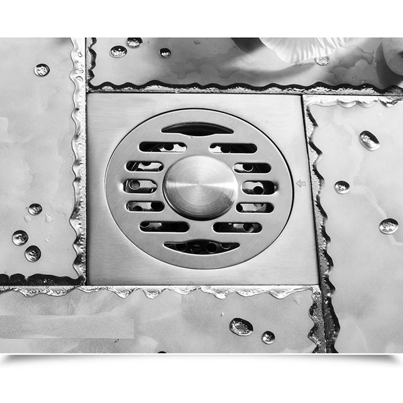 2.5mm Thickness G2 Прямоугольный линейный душевой трап с небольшой морской решеткой, матовый 304 из нержавеющей стали для ванной - Цвет: 2.5mm Thickness G2