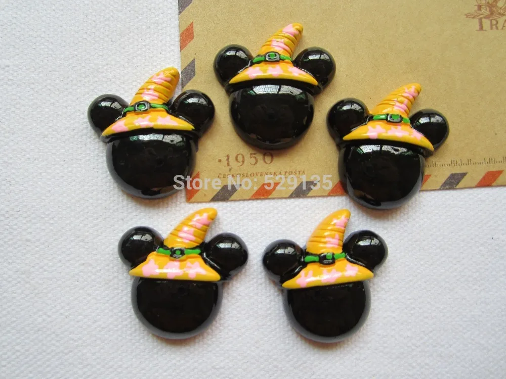 halloween mouse Самый популярный кавайный Кабошон из смолы для волос, украшения, скрапбукинг, сделай сам - Цвет: halloween mouse