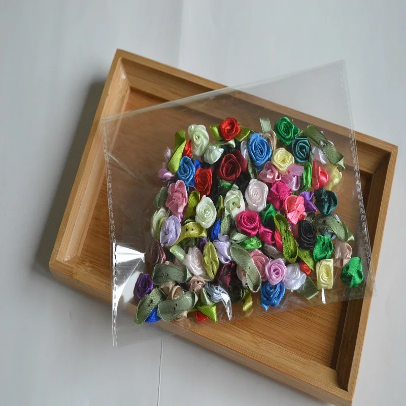 (100 шт./лот) 3D многоцветный diy органза цветок кружевная отделка ткань платье