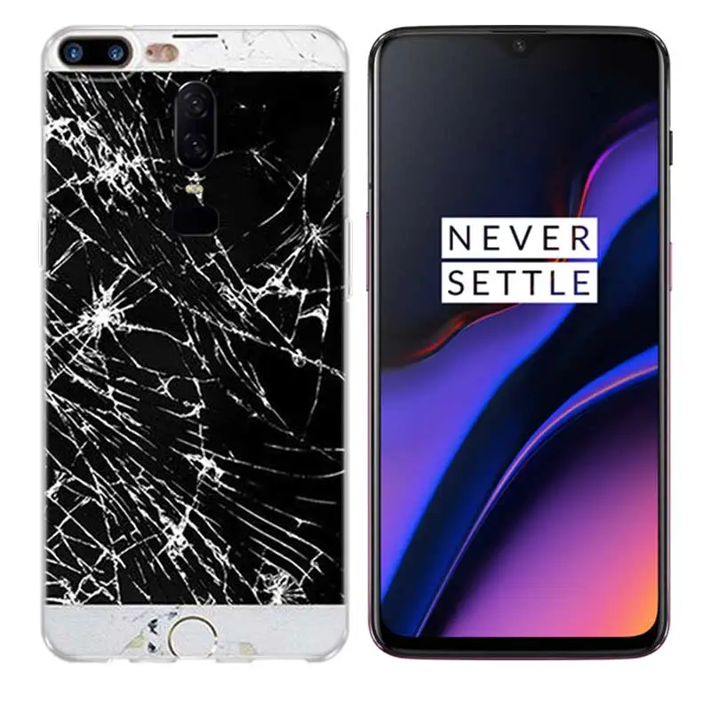 Phone Battery Clear Luxury Soft TPU Silicone Back Case For OnePlus 7 Pro 5 5T 6T 6 3 3T Fundas Printed Cover Coque |