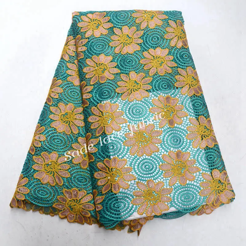 2019 нигерийское кружево высокого качества Африканское водорастворимое вышитое