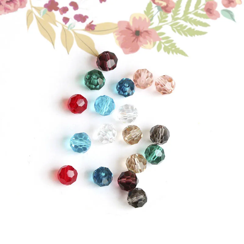 20 штук 8 м красочные Rondelle Природный кристалл Стекло бисер Свободные Spacer для