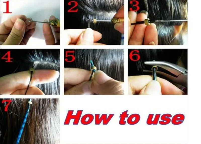 1000 шт Силиконовые выложенные микрокольца бусины обжимные звенья человеческих