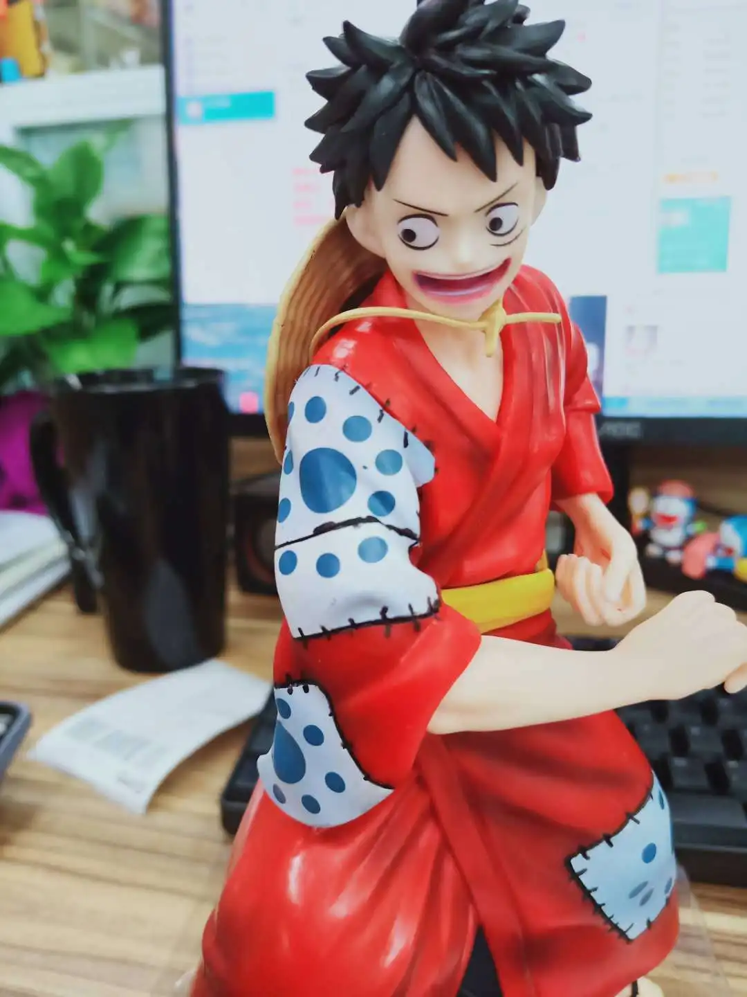 Аниме цельный обезьянка D Luffy кимоно Самурай вера. ПВХ экшн-фигурки коллекционные