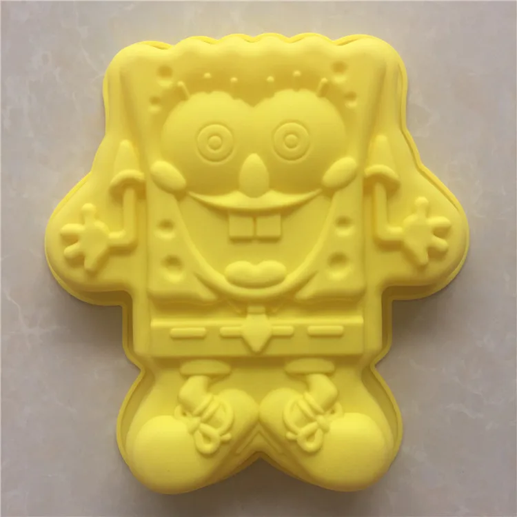 Сделай Сам 28 5 см большая губка Боб квадратная форма мультфильм силиконовые формы