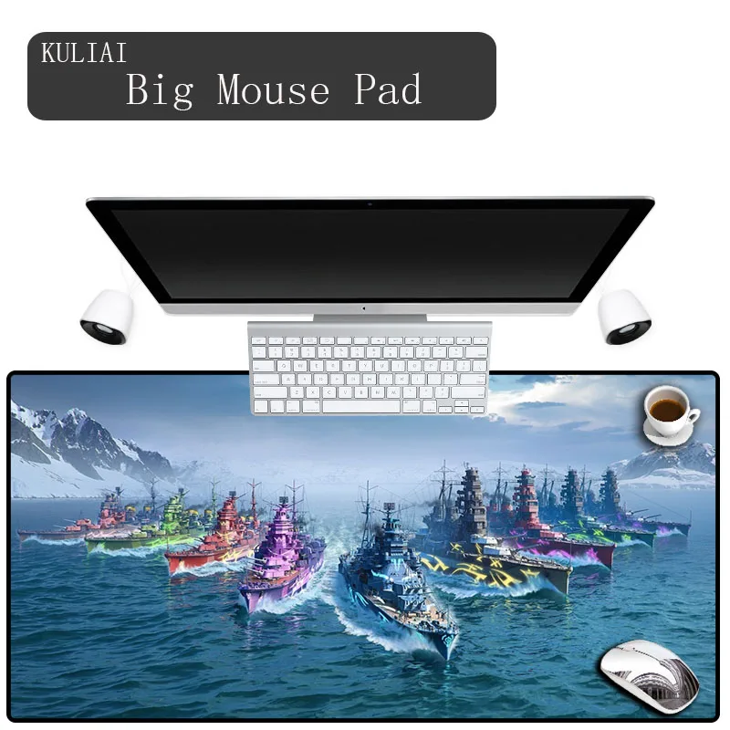 XGZ 800*400 мм большой игровой коврик для мыши резиновый World of Warship Офисная настольная