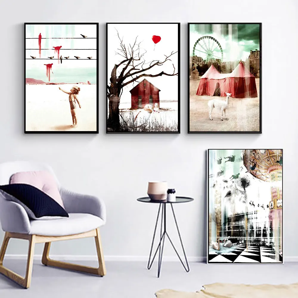 Картина из ламы Детская настенная живопись холст скандинавские постеры и принты