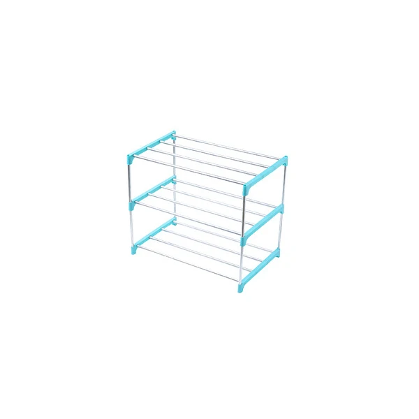 S Blue Съемный DIY из нержавеющей стали обувь тапочки полка стойки держатели полки хранения слоев организации аксессуары и принадлежности для дома - Цвет: S Blue
