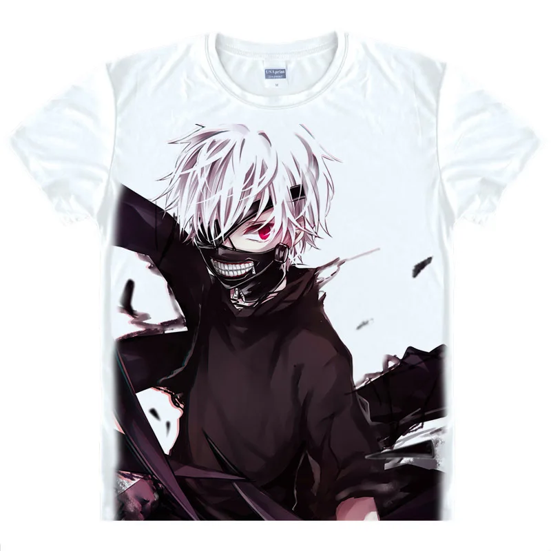 Токийский Гуль Кен канеки летняя Милая футболка косплей аниме Мужская хлопковая