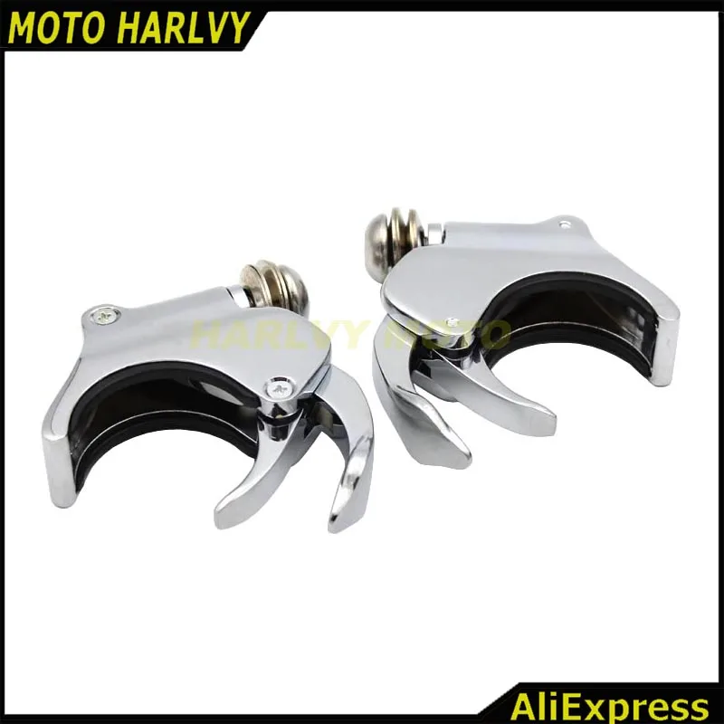 

49mm Detachable Windshield Clamps Bracket For Harley Dyna Fat Bob Street Low Wid