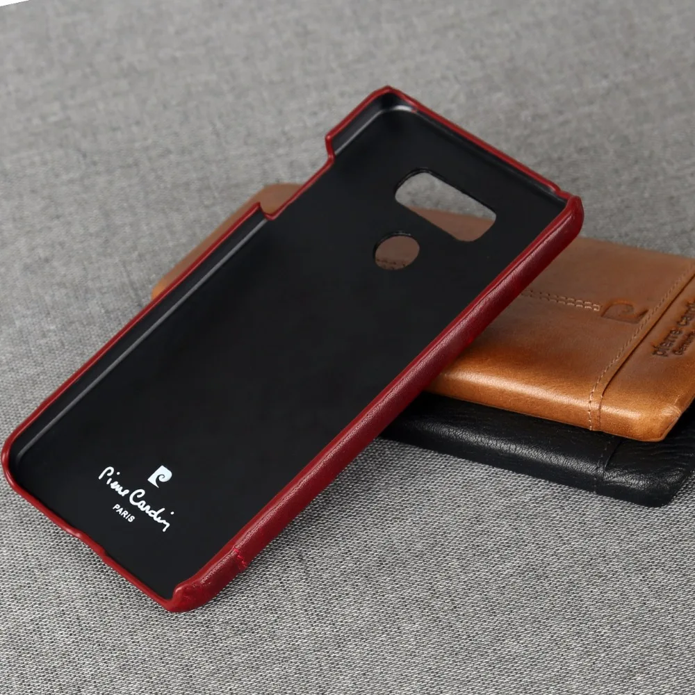 Оригинальный Pierre Cardin чехол для LG G6 Элитный бренд Пояса из натуральной кожи