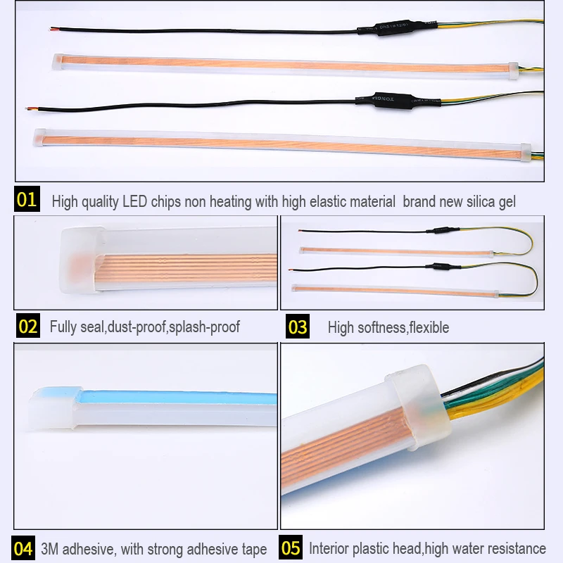 2 шт. автомобильные светодиодсветодиодный дневные ходовые огни|Сигнальная лампа|