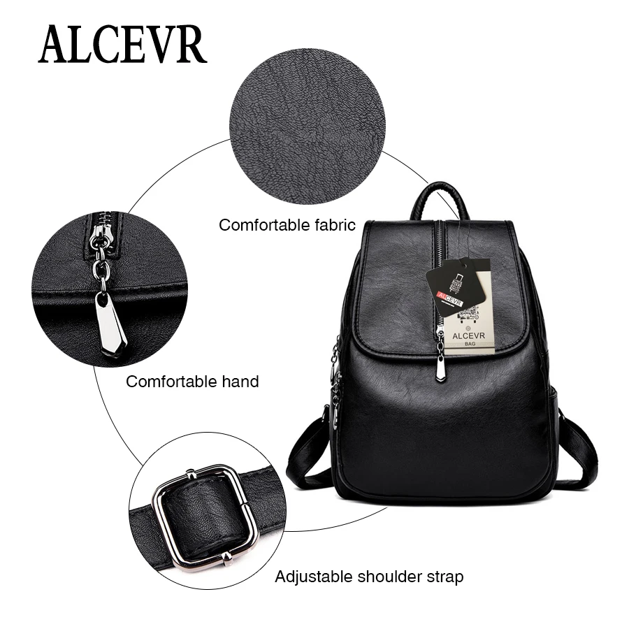 Женский рюкзак для отдыха ALCEVR кожаный винтажный Рюкзак Mochila Escolar Модный женский