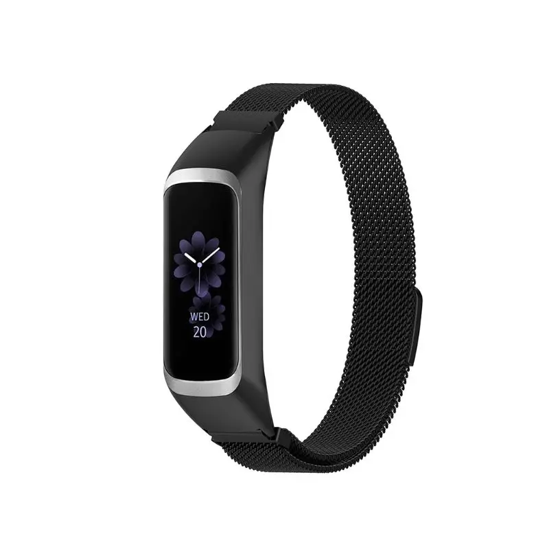 Watch Band Fit e Wrist Band Fashion Milanese Stainless Steel Replacement Magnetic Strap for Samsung Galaxy Fit-e Smart Band