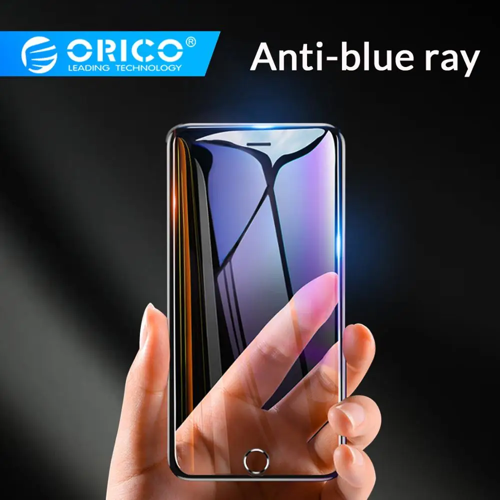 ORICO 2 шт Анти-синий луч закаленное стекло экрана протектор для iphone 6 6S 7 8 анти-УФ