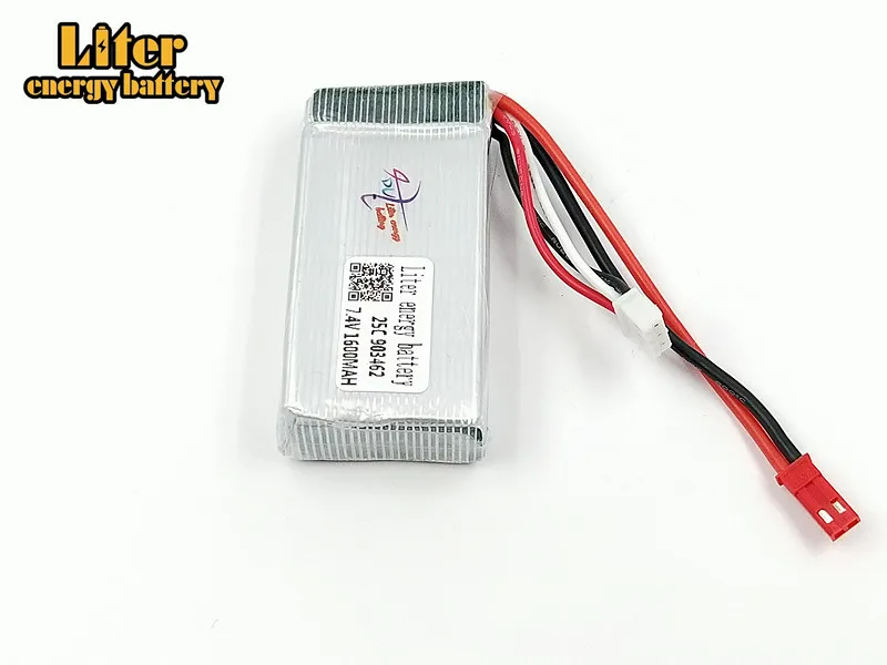 

High quality 7.4V 1600mAh Wltoys L959 L979 RC Car Spare Parts Li-po Battery L959-35 903462 25c