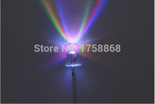 200 шт./лот 5 мм быстрая вспышка RGB Красный Зеленый Синий Радуга многоцветный