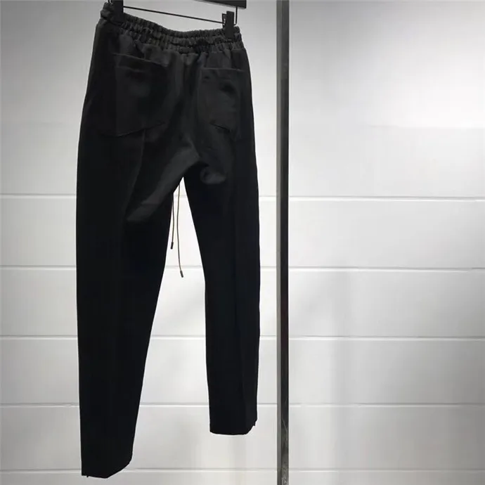 RHUDE Traxedo брюки для девочек SLIM/SKINNY FIT Rhude Новое поступление для мужчин хип-хоп спортивные брюки BLK/GRN черный W/золото шнурок ленты брюки для девочек