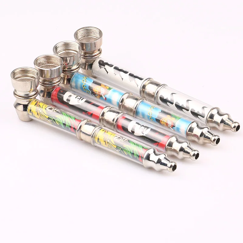 Spring Smoke Pipe Jamaica Rasta Tobacco Smoking Pipes Gift Detectors Grinder Hookah With Metal Screen | Дом и сад