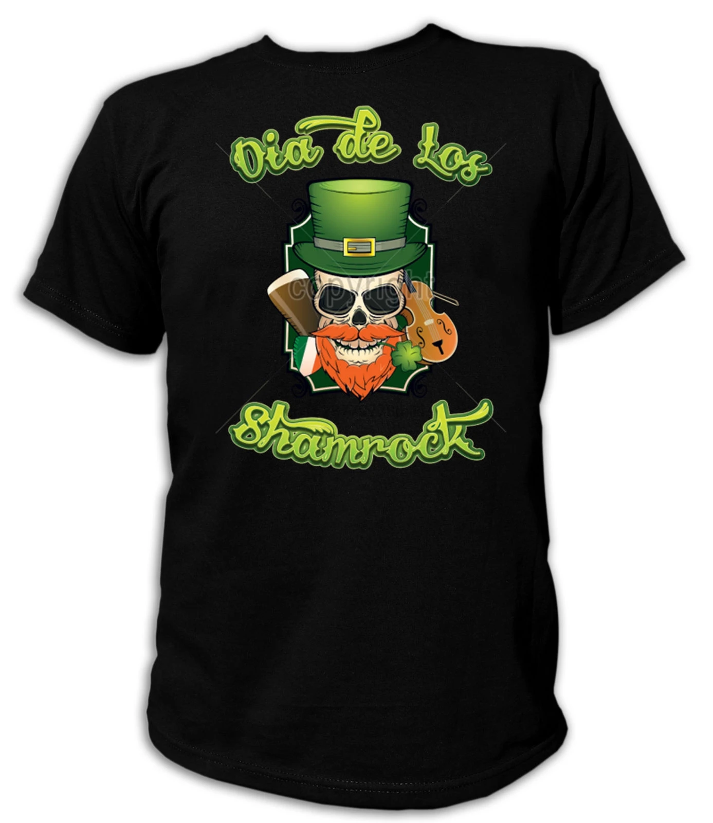Футболка DIA DE LOS SHAMROCK Glucksklee Blatt Gluck Luck USA Kopf 100% хлопок новые брендовые