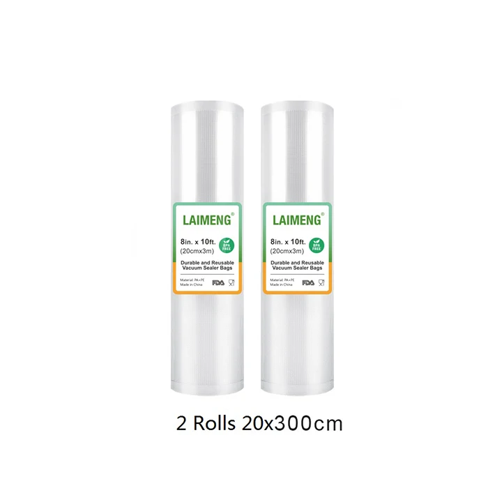 2R 20-300cm LAIMENG вакуумные упаковочные пакеты для вакуумного упаковщика Sous Vide, 2 рулона, вакуумные упаковочные пакеты, пищевая сумка для хранения продуктов R131 - Цвет: 2R 20-300cm