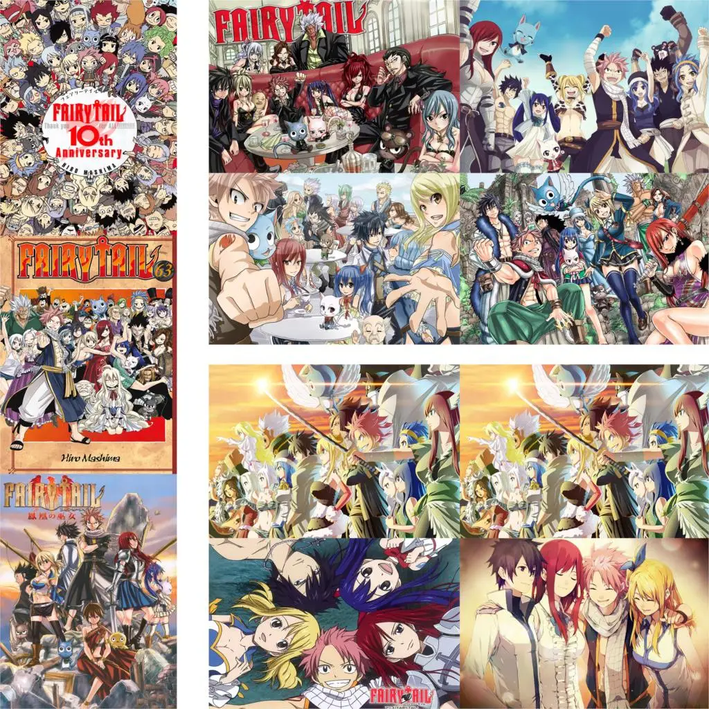 

fairy tail posters wall stickers glossy paper prints home decoration freeshipping