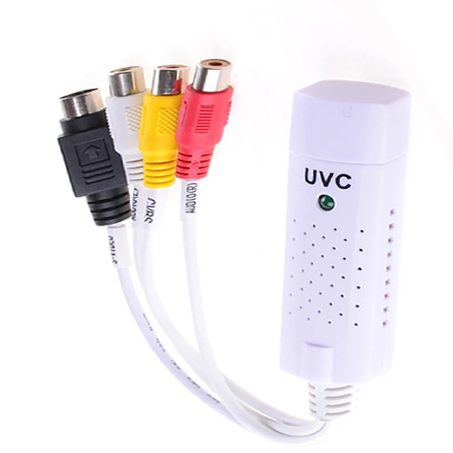 Adaptador de Captura de Vídeo e Áudio Uvc Usb 2.0 Portátil Placa de Captura de tv Uvc Vhs para Dvd Conversor Suporte para Janela xp