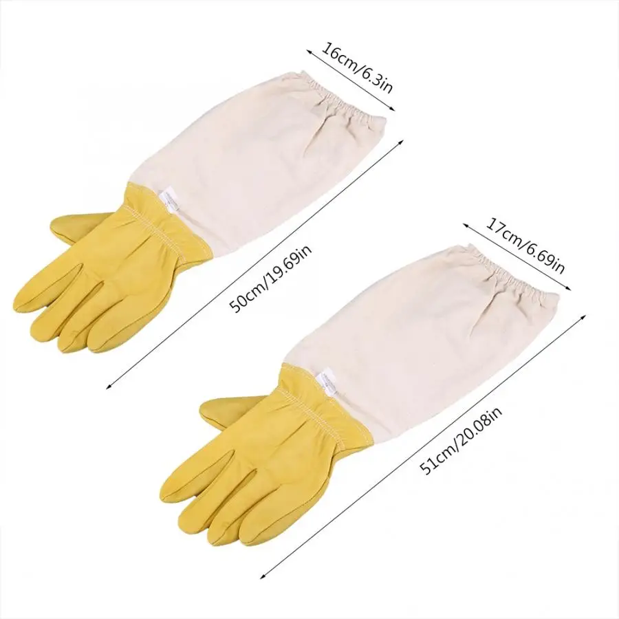 1 Pair Protective Long Sleeves Elastic Beekeeping Gloves Perfect Clothing Accessories for Beginner Beekeeper