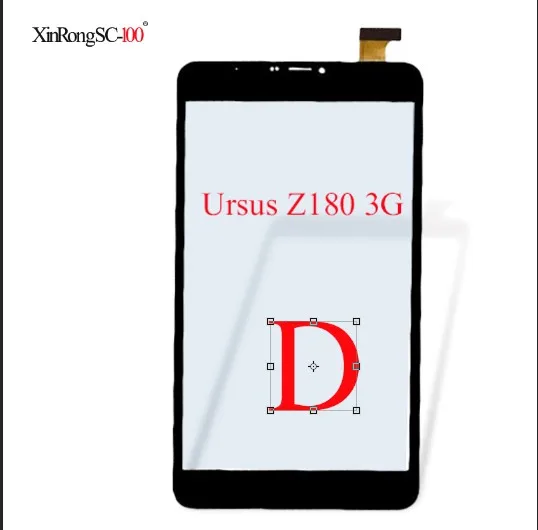 " дюймовый сенсорный экран панель дигитайзер стекло YJ350FPC-V0 FHX DP080133-F1 для DEXP Ursus Z180 3g/N280/N180/P280/NS280 планшет сенсор - Цвет: D Black
