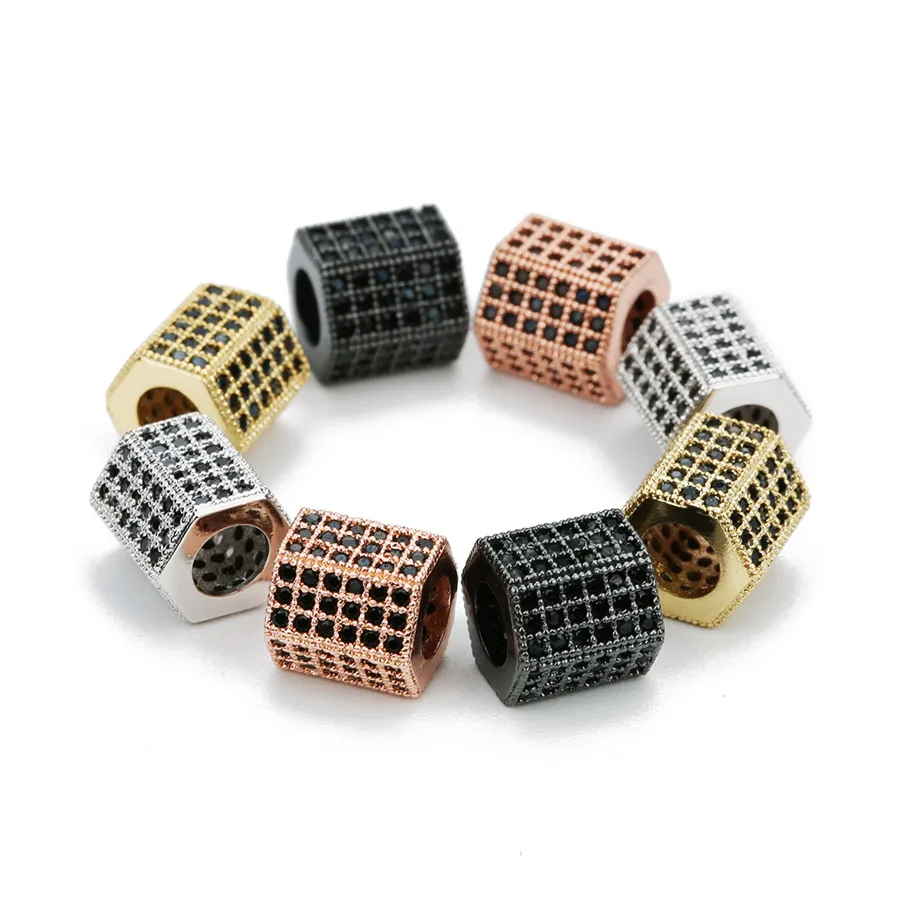 Шестигранные хрустальные бусины XINYAO 2 шт./лот 8x8 мм золотые медные для