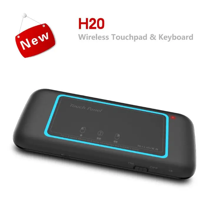 H20 мини беспроводная клавиатура подсветка Сенсорная панель Air mouse IR наклоняющийся пульт дистанционного управления для Andorid BOX Smart tv Windows PK H18 Plus
