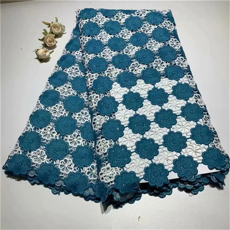 Black &amp Red Color African Lace Fabrics 5 Yard Guipure Fabric 2019 High Quality Cord For Wedding Dresses | Дом и сад