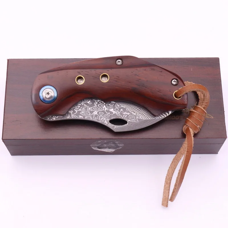 Damascus flipper folding pocket Knife practical gift outdoor camping hunting survive life-sav knife EDC tool fruit | Инструменты