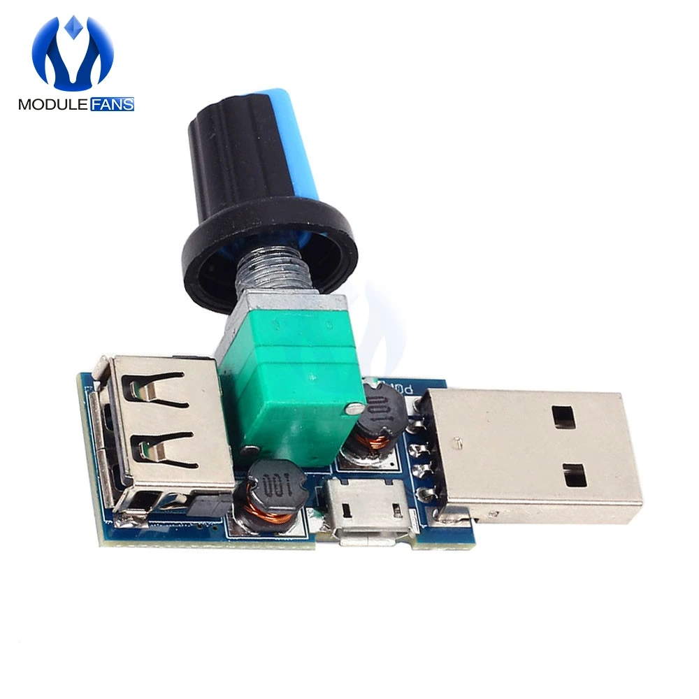 Мини вентилятор USB регулятор скорости ветра громкости воздуха охлаждающий